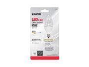 Satco 08952 4.5CTC LED 3000K E12 120V S8952 Candle LED Light Bulb