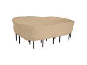 Classic Accessories 58262 Patio Table and Chair Set Covers Large Rectangle Tan