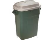 Rubbermaid 30Gl Green Trash Can