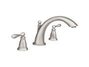 Moen 86440SRN Spot Resist Two handle High Arc Roman Tub Faucet from the Caldwell Collection Brushed Nickel