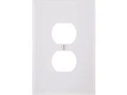 Oversized Duplex Device Receptacle Wallplate Thermoset Device Mount White