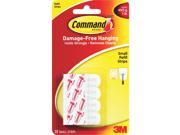 Command Small Adhesive Refill Strip 3M Adhesive Hooks 17022 White 051141334745