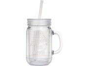 20 OZ Aladdin Clear Mason Jar Tumbler with Double Wall Construction and Screw Cap Lid with Center Straw
