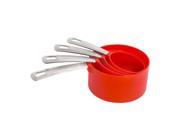 Ikea Dessert Measuring Cups Set of 4 Red Stainless Steel