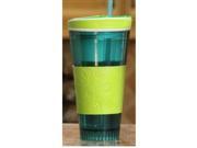 Snackeez Travel Cup Snack Drink in One Container Green Blue
