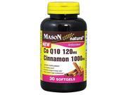 Mason Natural Coq10 120 mg Cinnamon 1000 mg 30 Sgels