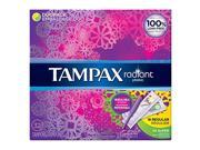 Tampax Radiant Plastic Duopack Unscented Tampons 32 Count