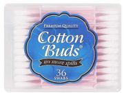 Cotton Buds Premium Cotton Swabs Travel Size 36 Count Colors may vary
