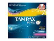 Tampax Pearl Plastic Fresh Scent Tampons Regular Absorbency 36 Count