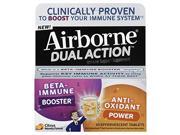 Airborne Dual Action Beta Immune Booster Anti Oxidant Immune Support Supplement Citrus Effervescent Tablets 10 Count