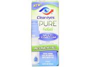 Clear Eyes PRESERVATIVE FREE Pure Relief Multi Symptom .3 fluid ounces