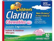 Claritin Children s Chewable Tablets Bubble Gum 10 Count