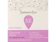 Summer s Eve Island Splash Cleansing Cloths for Sensitive Skin 16 sheets