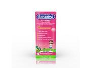 Children s Benadryl Dye Free Allergy Liquid Bubble Gum Flavored 4 Oz