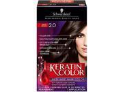 Schwarzkopf Keratin Hair Color Ebony Brown 2.0 2.03 Ounce