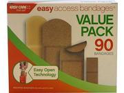 Easy Care Easy Access Bandages Value Pack 90 Count