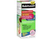 Robitussin Severe CF Maximum Strength Cough Cold Flu Nighttime Medicine 4 fl. oz. Bottle