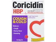 Coricidin HBP Cough Cold Tablets 16 ct