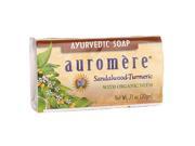 Auromere Ayurvedic Soap Sandalwood Tumeric 0.71 oz 20 grams Bar S