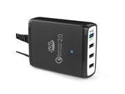 Quick Charge 2.0 JDB 4 Port Wall Charger Multi USB Charger for Galaxy S7 S6 Edge Plus Note 5 4 LG G4 V10 Droid Turbo Nexus 6 iPhone iPad and More.
