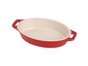 Staub Ceramic 6.5 Oval Baking Dish Cherry