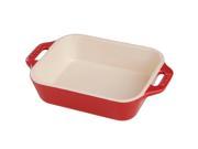 Staub Ceramic 10.5 x 7.5 Rectangular Baking Dish Cherry