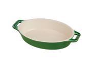 Staub Ceramic 11 Oval Baking Dish Basil