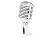 Classic Retro Die Cast Metal Vintage Style Dynamic Vocal Microphone with 16ft XLR Cable Silver