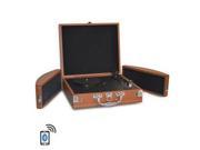 PYLE PVTTBT8BR Bluetooth R Classic Vinyl Turntable with Fold Out Speakers Vinyl to MP3 Recording Brown