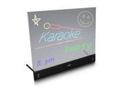 Erasable Desktop Illuminated LED Writing Board w Remote Control and 8 Fluorescent Markers