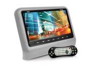 Headrest Vehicle 9 Video Display Monitor CD DVD Player USB SD Readers HDMI Port Gray