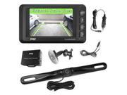 Wireless Rear View Back up Camera Monitor Parking Reverse Assist System 3.5 Display Distance Scale Lines Night Vision Waterproof Cam Swivel Angle Adjust