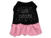 Mirage Pet Products 57 14 XXLBKPK Rhinestone Cutie Patootie Dress Black with Pink XXL 18