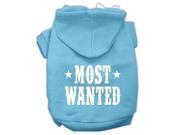 Most Wanted Screen Print Pet Hoodies Baby Blue Size Med 12