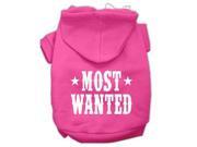 Most Wanted Screen Print Pet Hoodies Bright Pink Size XXL 18