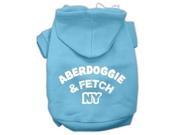 Aberdoggie NY Screenprint Pet Hoodies Baby Blue Size Med 12