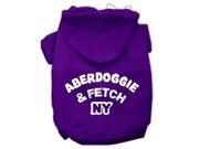 Aberdoggie NY Screenprint Pet Hoodies Purple Size Sm 10