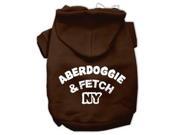 Aberdoggie NY Screenprint Pet Hoodies Brown Size XS 8