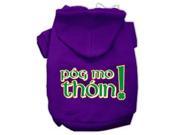 Pog Mo Thoin Screen Print Pet Hoodies Purple Size XXXL 20
