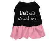 Mirage Pet Products 57 45 XXLBKPK Black Cats are Bad Luck Screen Print Dress Black with Pink XXL 18
