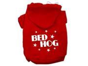 Bed Hog Screen Printed Pet Hoodies Red Size Lg 14