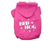 Bed Hog Screen Printed Pet Hoodies Bright Pink Size XS 8