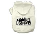 Amsterdam Skyline Screen Print Pet Hoodies Cream Size XXXL 20