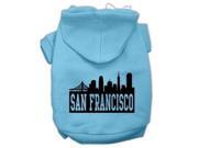 San Francisco Skyline Screen Print Pet Hoodies Baby Blue Size XL 16