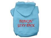 Bringin Sexy Back Screen Print Pet Hoodies Baby Blue Size Med 12