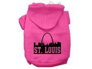 St Louis Skyline Screen Print Pet Hoodies Bright Pink Size XS 8