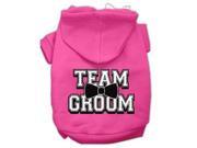 Team Groom Screen Print Pet Hoodies Bright Pink Size XXL 18