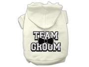 Team Groom Screen Print Pet Hoodies Cream Size XXL 18