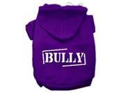 Bully Screen Printed Pet Hoodies Purple Size Sm 10