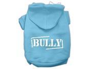 Bully Screen Printed Pet Hoodies Baby Blue Size XL 16